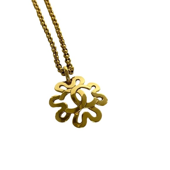 CHANEL Gold Coco Mark Necklace - Picture 1 of 5